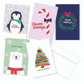 30 Card Pack Of Assorted Christmas Greeting Cards - 6 Of Each Design Holiday Card Set